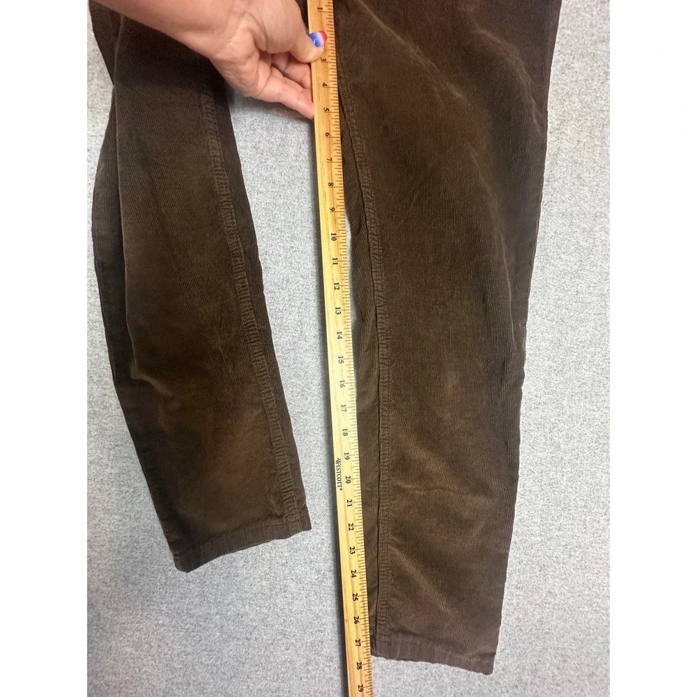 Banana Republic Traveler Corduroy Pants 30x30 Brown Stretch Slim Straight Leg